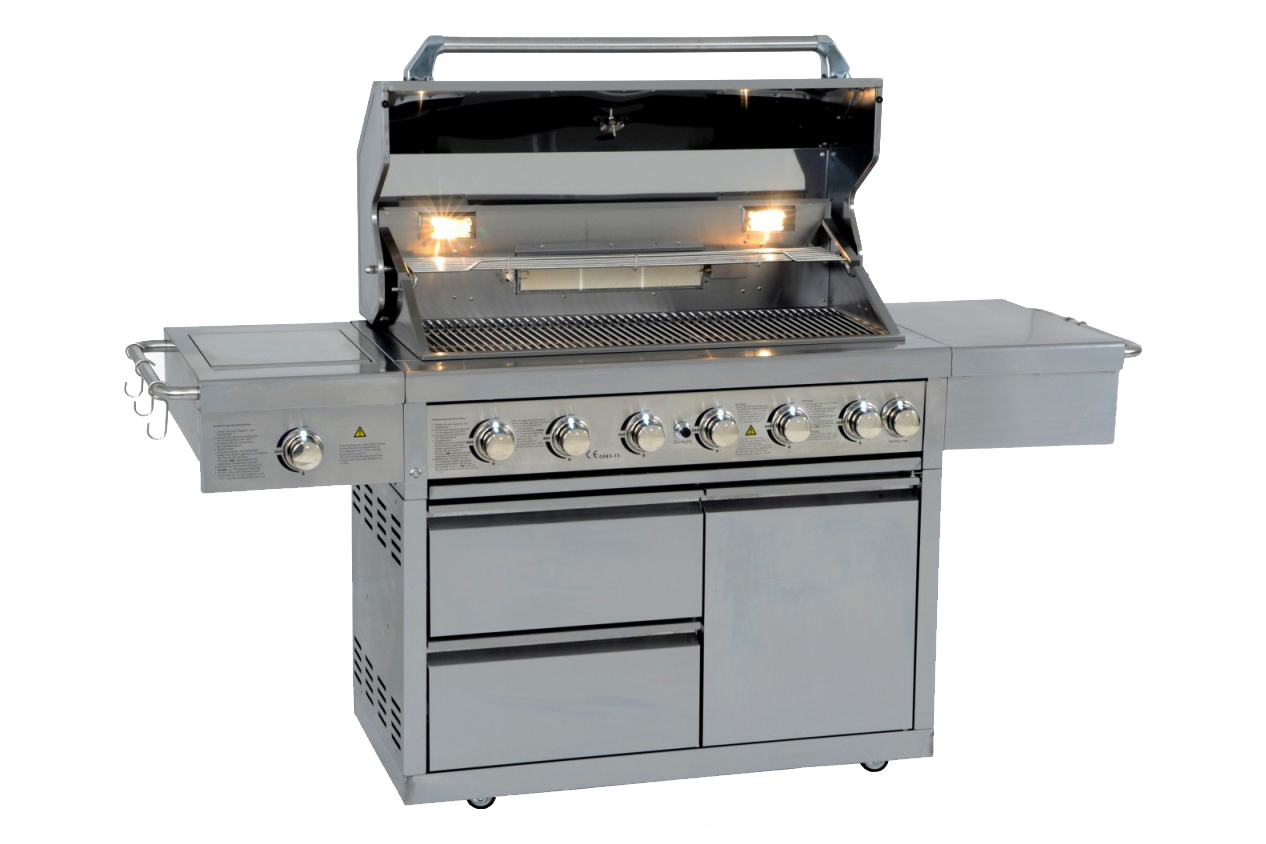 JUMBO Edelstahl Gasgrill / Gas Grillstation