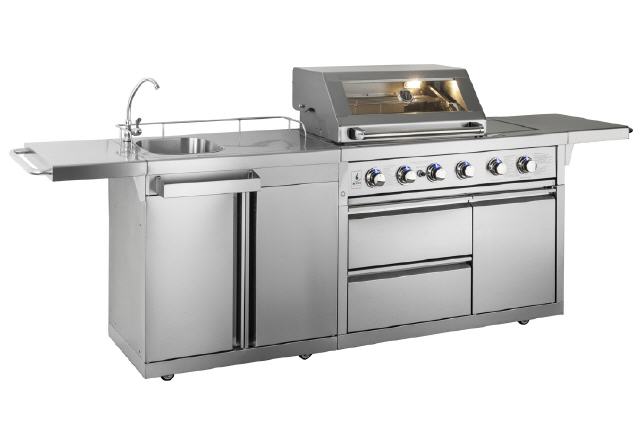 Edelstahl Grillstation Gasgrill mit Küchensystem 2