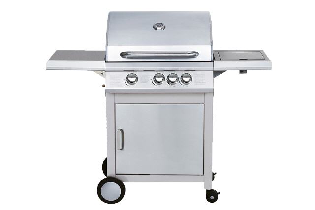 Edelstahl Gasgrill mit Seitenbrenner Luxus-Line 1