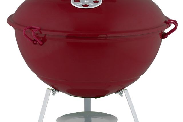 Camping-Grill, Kugelgrill, Picknickgrill rot