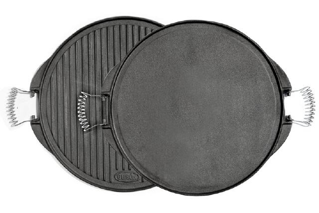 Grillplatte aus Gusseisen 35 cm mit 3 cm Rand