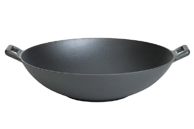 WOK / Wokpfanne aus Gusseisen 30 cm